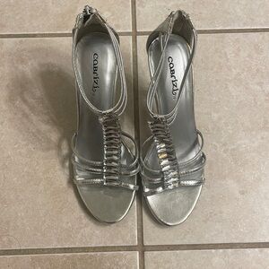 Like New Silver Gem Heels